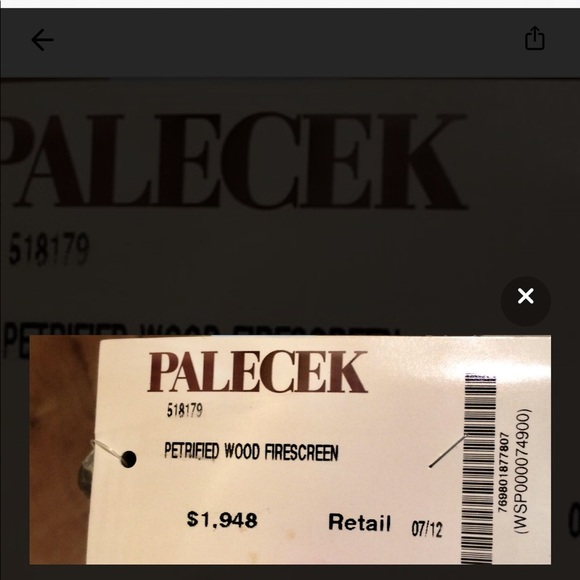 Stunning Gorgeous Petrified Wood Firescreen! NWT! - Picture 2 of 8